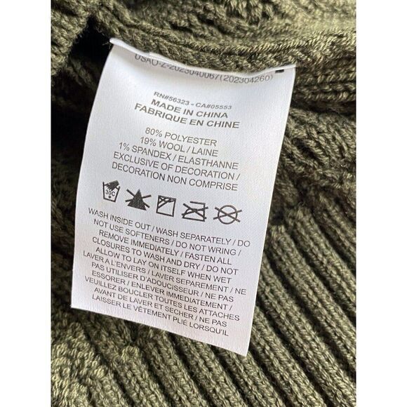 Nike Life Cable Knit Turtleneck Sweater Green FB7770-325 Men's Size M NEW - Picture 8 of 14